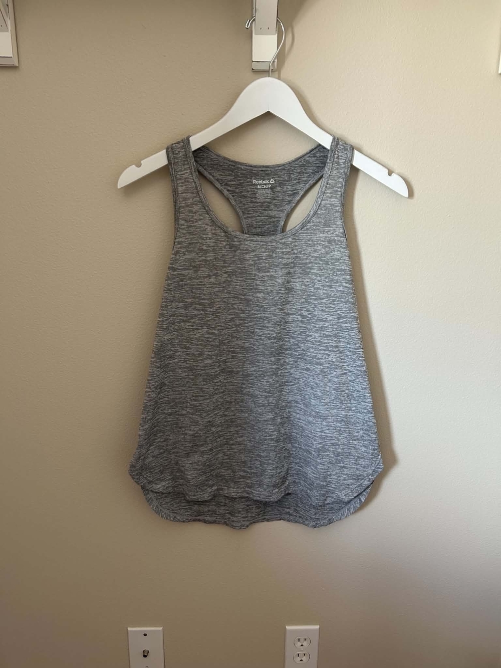 Reebok Gray Heather Racerback Tank Top